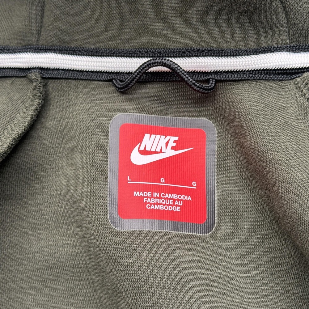 Nike‎ Tech Fleece Windrunner Hoodie Jacket Mens L Green Full Zip HV0949-358 - Picture 3 of 8